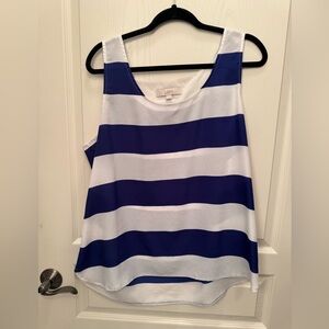 LOFT nautical blue and white striped tank